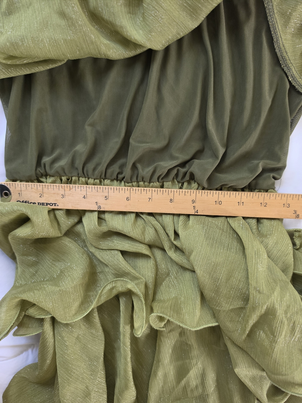 Missguided Olive Halter Tiered Ruffle Mini Dress - Picture 5 of 9
